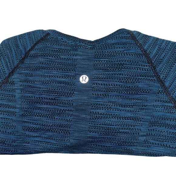 LULULEMON Swiftly Tech Long Sleeve Top Crew Running Heathered Blue size 10 - Picture 11 of 11
